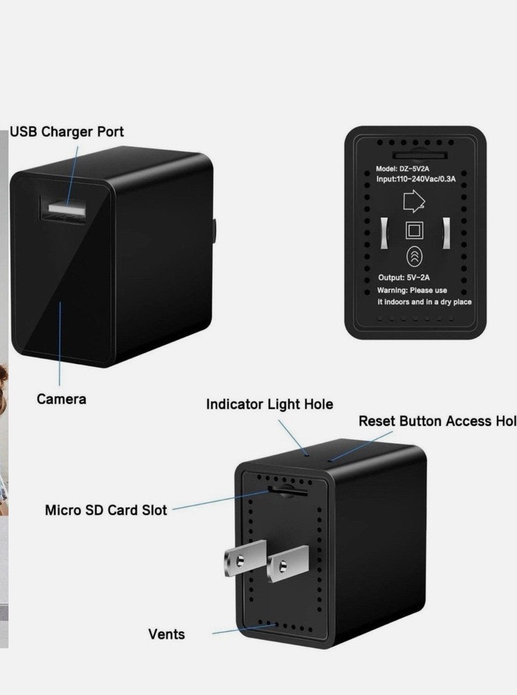 Cámara con cargador USB
