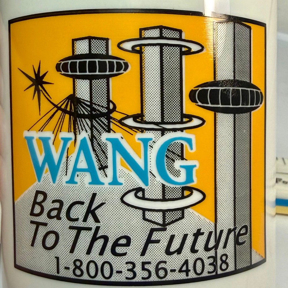 Wang Laboratories Open Software Mug Vintage Tech Computer Ceramic 10 Oz Coffee