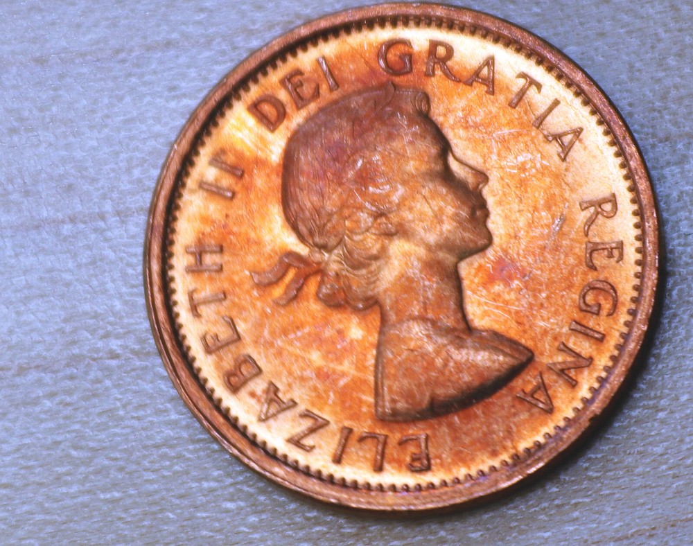 1963 Canada 1 Cent Hanging 3 Unc.
