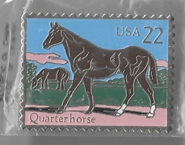 USPS #2155 QUARTER HORSE 22c PINBACK