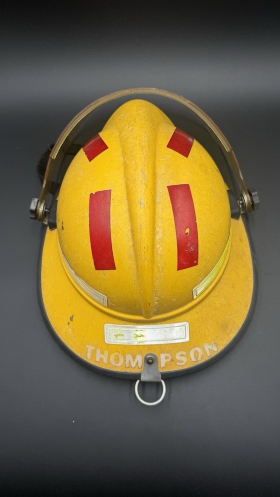 Morning Pride Firefighters Helmet With Shield Yellow Pre Owned