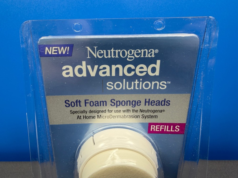 NEUTROGENA ADVANCED SOLUTIONS SOFT FOAM SPONGE HEADS REFILL HEAD REFILLS 2 PACK