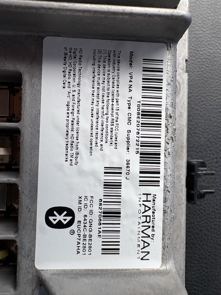 2017 Jeep Cherokee Display Screen 68270661AE