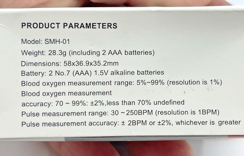 oximeter pulse fingertip SMH-01