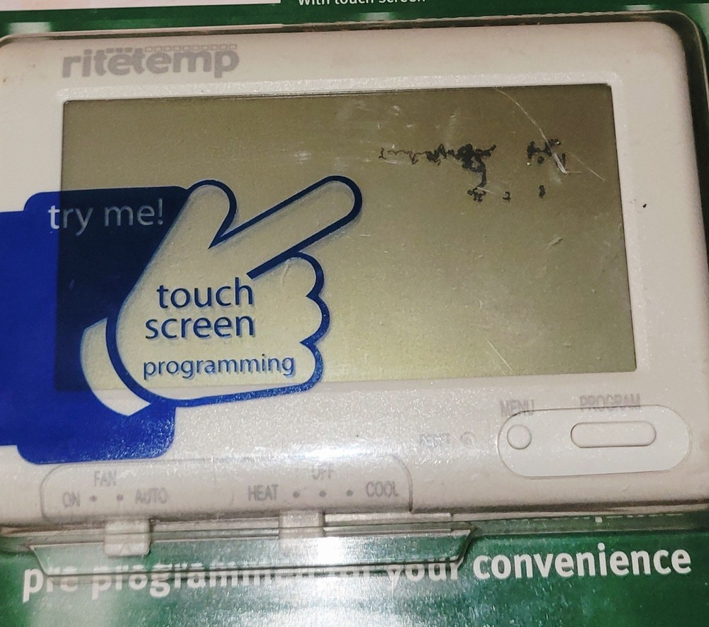 New RiteTemp Thermostat 7 Day Programmable Touch Screen Pixelation Issue READ