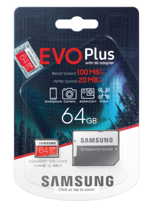 Samsung - EVO Plus 64GB microSDXC UHS-I Memory Card