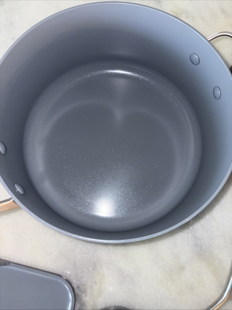 GreenPan Paris Pro 14 Piece Hard Anodized Ceramic Nonstick Cookware Set Display