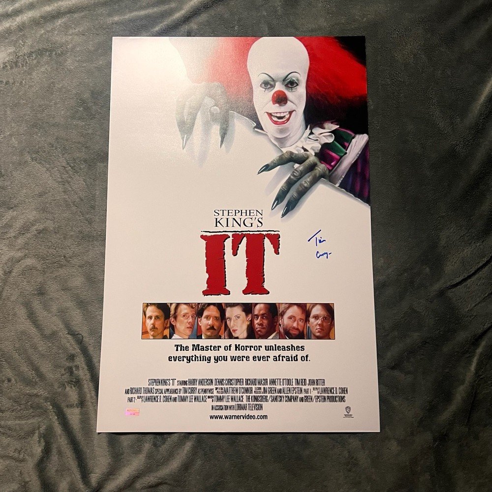 Tim Curry Signed 16x24 Stephen Kings It Signed Celebrity Authentics Pennywise