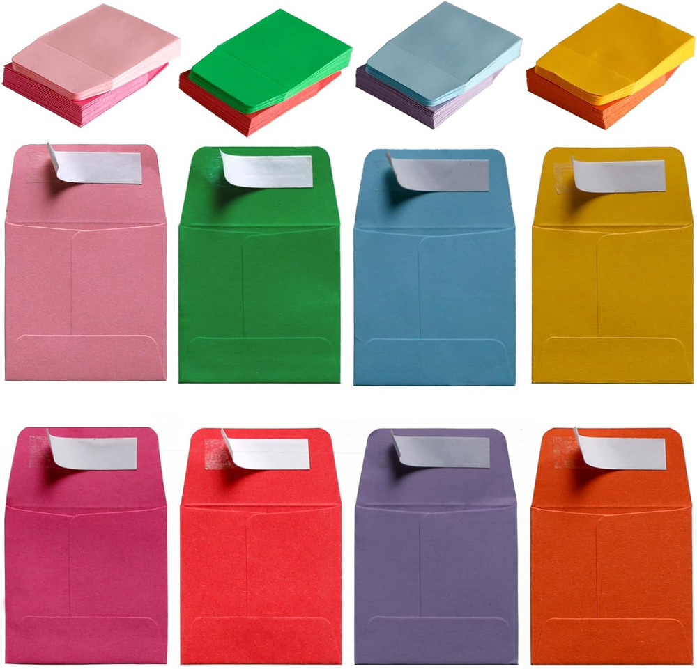 2 X 2Inches Tiny Coin Envelopes - Self Seal 128-Count Mini Envelopes, Bulk Small