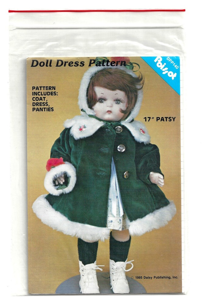Vintage Poissot DPP 140 Sewing Pattern 17" Patsy Doll 3 Pc Outfit