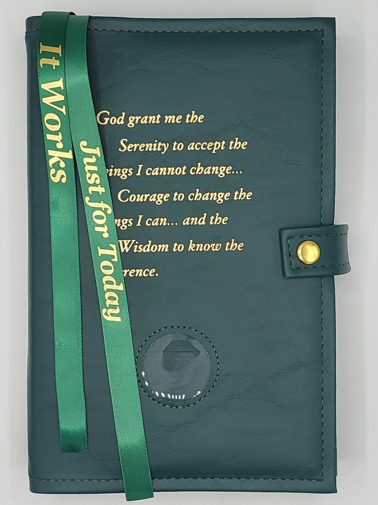 Narcotics Anonymous Double NA Book Cover Basic Text & How and Why Books GREEN