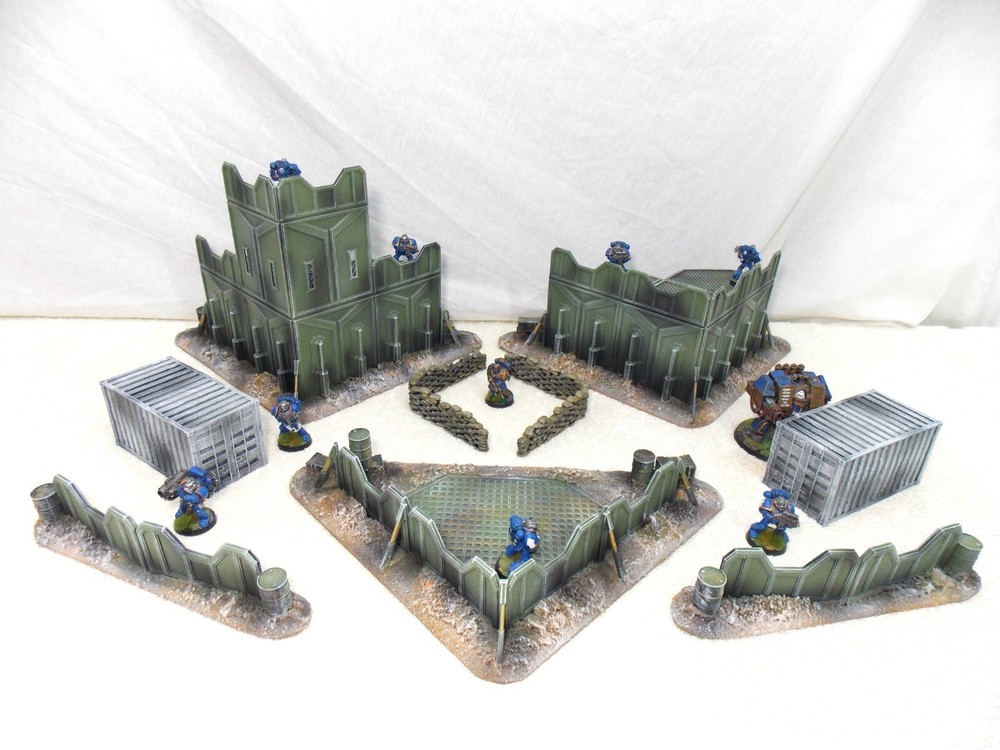 WARGAMING TERRAIN PAINTED BUNDLE 9 PIECE SET .....ADVANCE ORDERS