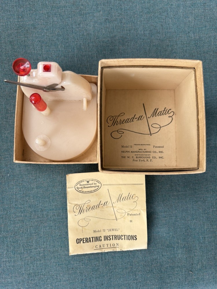 Vintage Thread-a Matic Model Model 72 w/Operating Instructions and Original Box