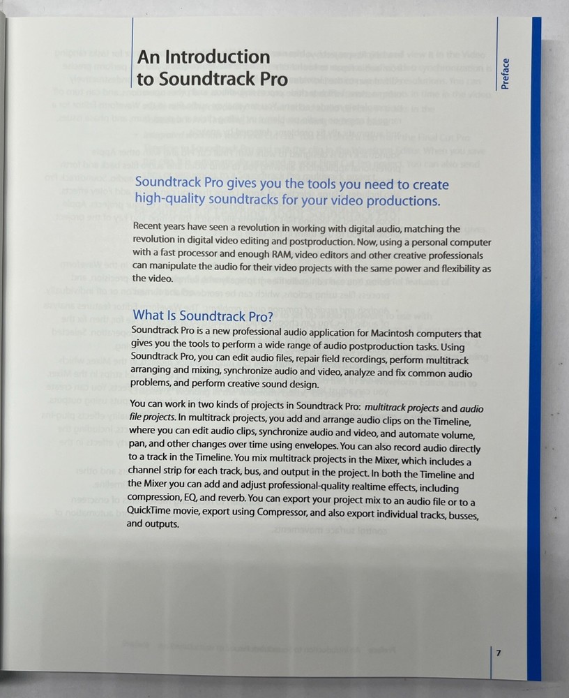 Apple Sound Track Pro User Manual Softcover