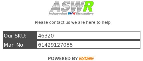 BMW E81 E82 E90 E91 1 3 SERIES DC DC Torque Converter Module 61429127088