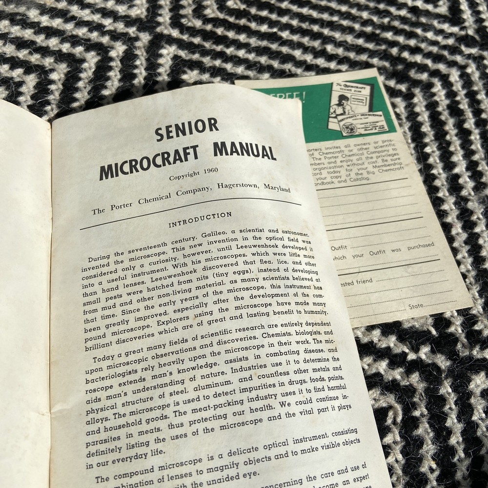Vintage 1960 Lionel Porter Microcraft Microscope Lab W/ Extras - TESTED