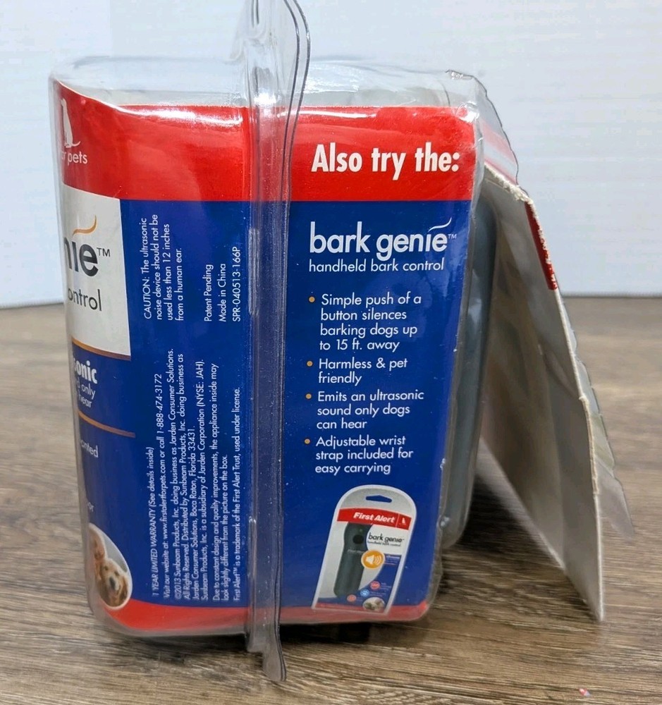 First Alert Bark Genie Automatic Ultrasonic Bark Deterrent Device in Box Tested