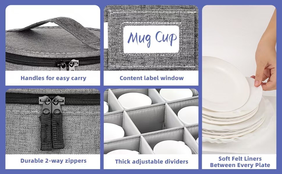 A Set of 5 New Luxula China Hard Shell Storage Container Organizer