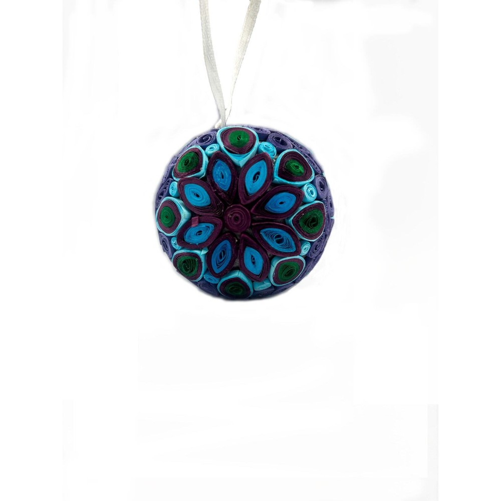 Purple Quilling Ball - Handmade Paper Ornament