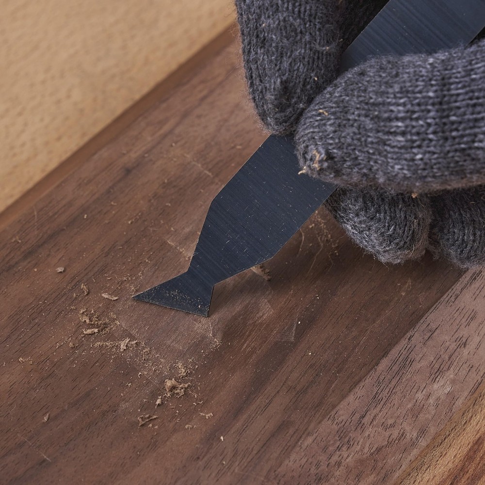 HERMIT TOOLS New Cabinet Scraper Cards and Burnisher Blue