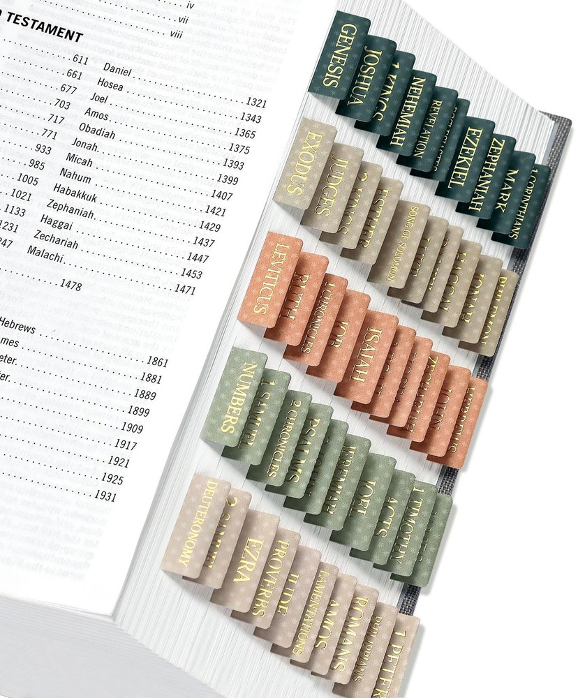Bible Tabs for Women & Men, Laminated Study Bible, A-starry