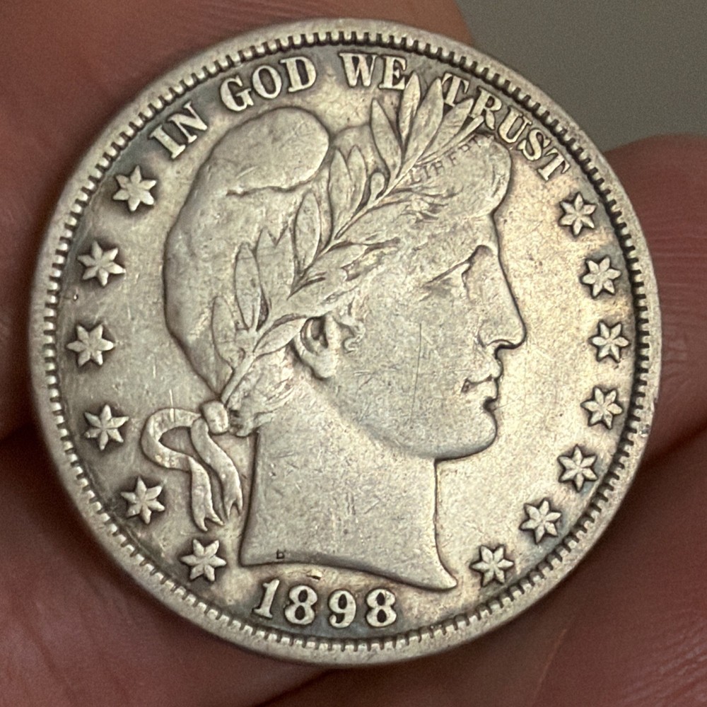 1898 BARBER HALF DOLLAR - NICE VF
