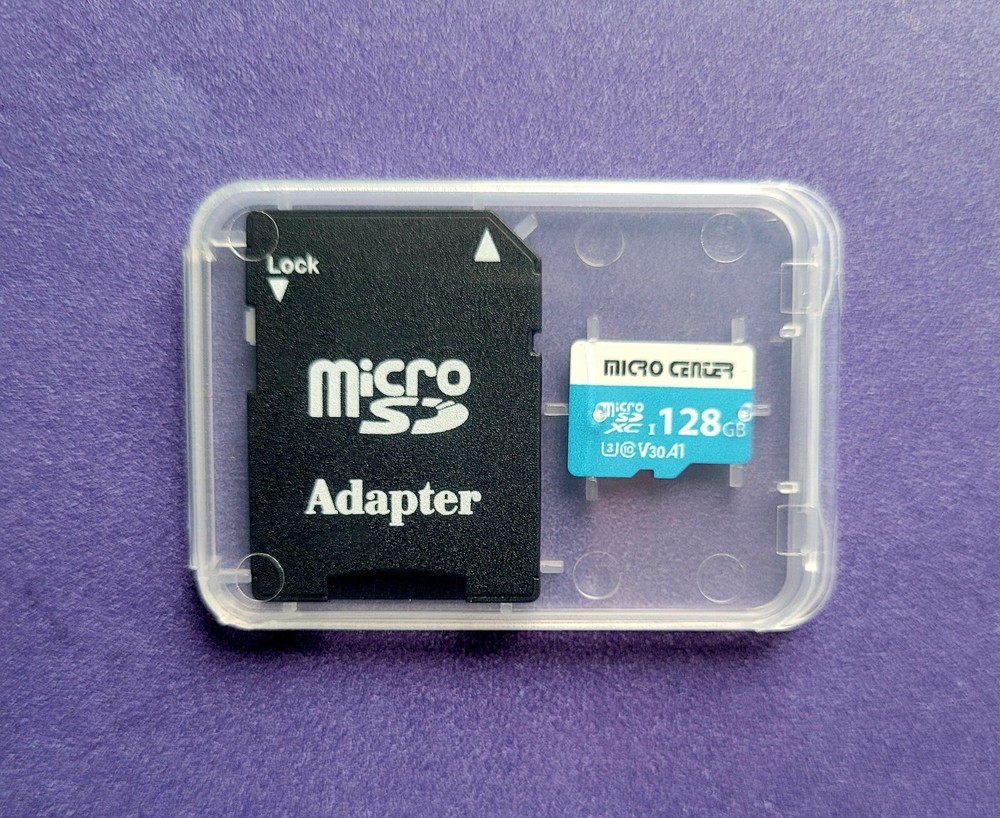 Micro Center 128GB Micro SDHC Flash Memory Card with Adapter
