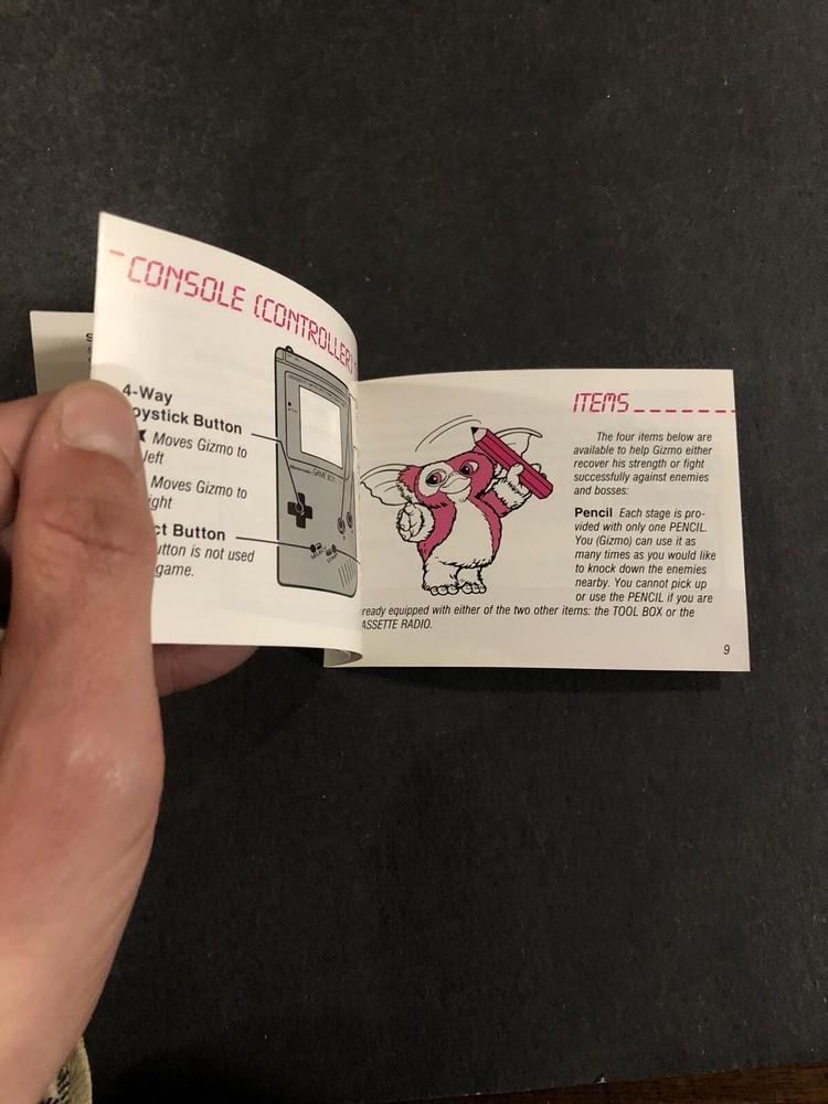 gremlins 2 The New Batch gameboy manual
