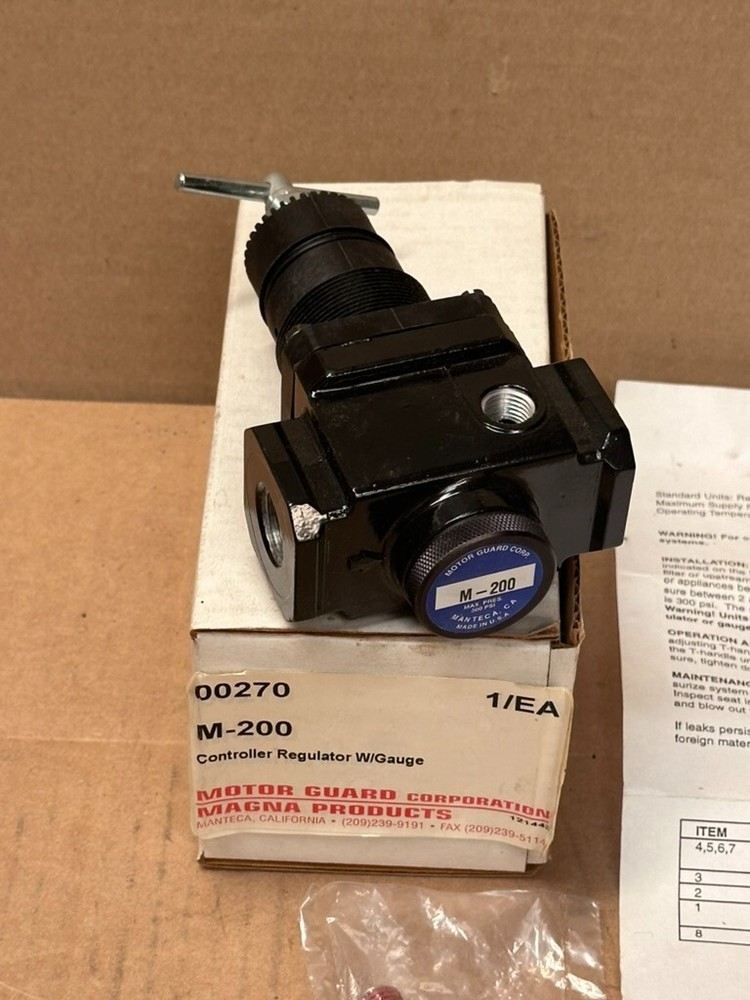 Motor Guard M-200 Controller Air Pressure Regulator 1/2 NPT