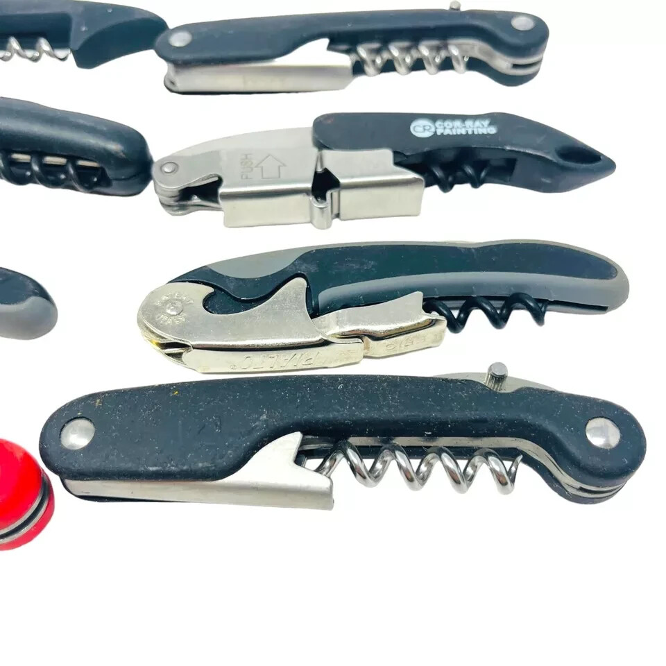 8 Pcs Turning Leaf, Bony and Assorted Waiter's Corkscrew Wine Bottle Opener