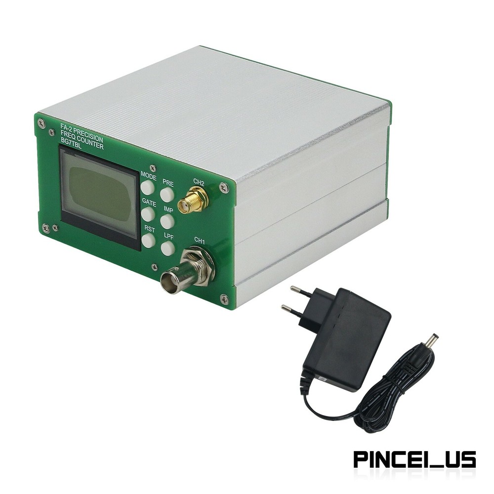 FA-2 Frequency Counter Frequency Meter 11Bit/Sec 10MHz OCXO w/ Power Adapter