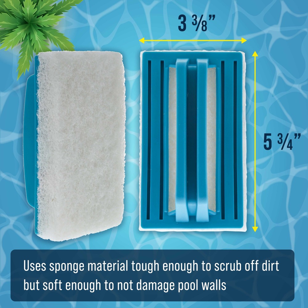 2 U.S. Pool Supply Pool Scrub Brushes - Scrubbing Pads, Tile Cleaning Scrubber