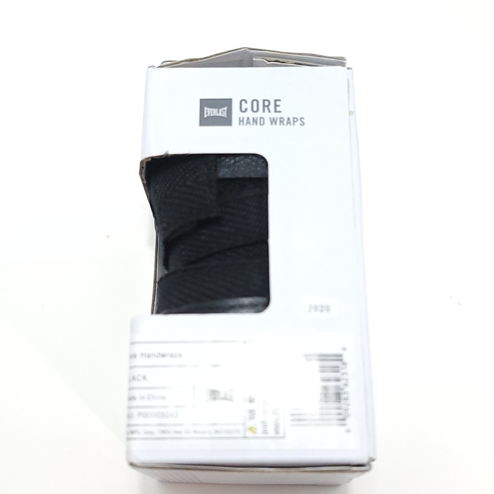 Everlast Core Hand Wraps - 120 Inch - Black, Boxing MMA Protective