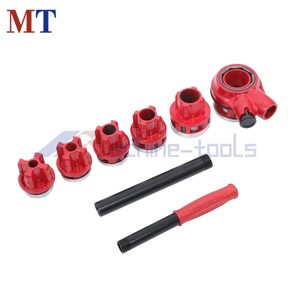 Ratcheting Pipe Threading Tool Set Ratchet Pipe Threader Kit W/ 6 Dies Kit