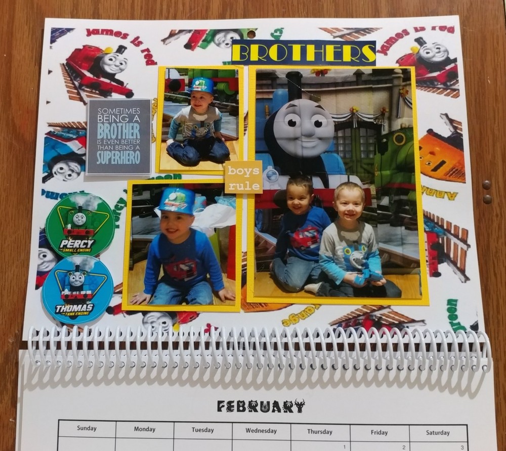2026 Premade - Unaltered 8x8 Blank Scrapbook Calendar