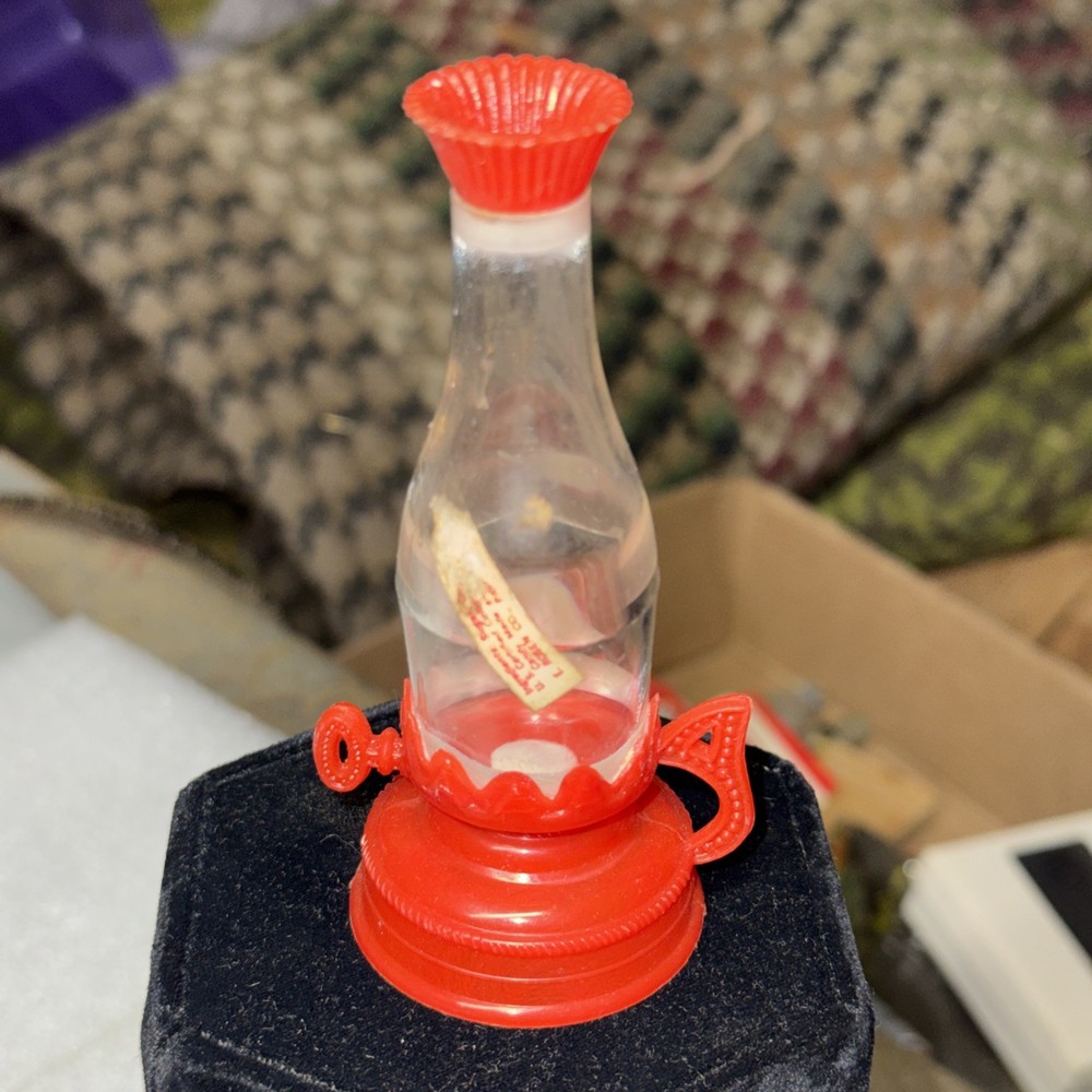 Vintage Plastic Oil Lamp Candy Container