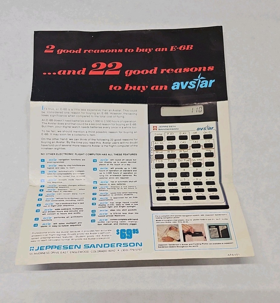 Vintage APR E6 B9 Flight Computer Plotter Instruction Manual Case 1973 Aero Prod