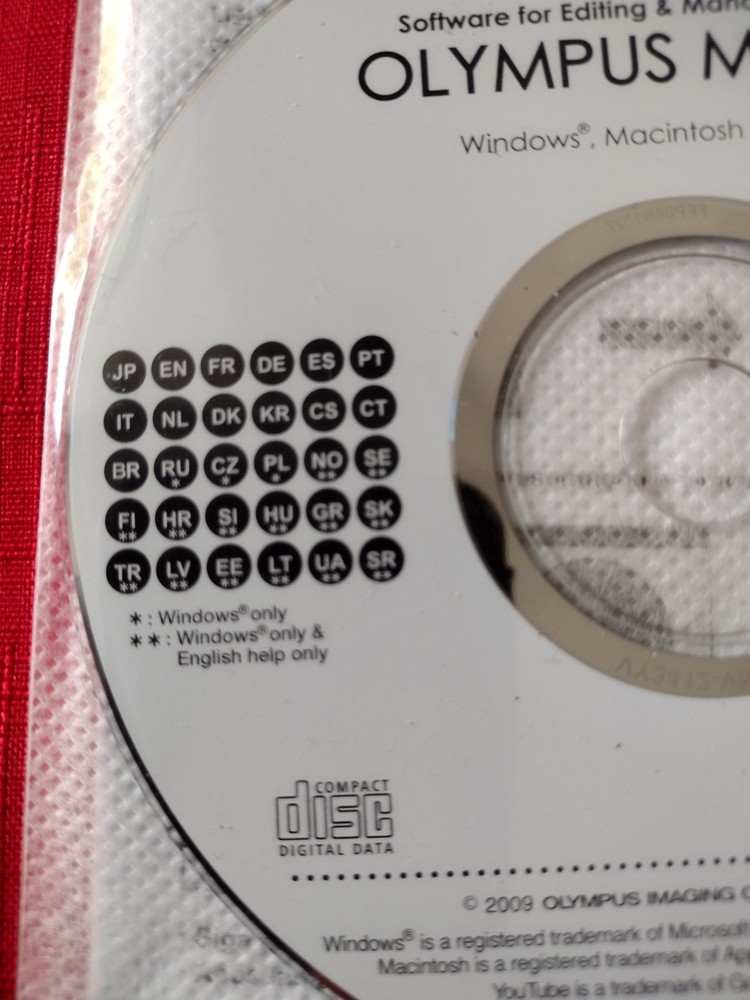 Olympus Master 2 Software For Editing & Managing Images Sealed CD Windows Mac