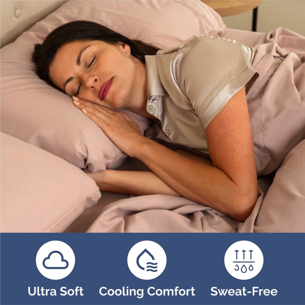 Split King Size 5 Piece Sheet Set Comfy Breathable & Cooling Bed Sheets Set