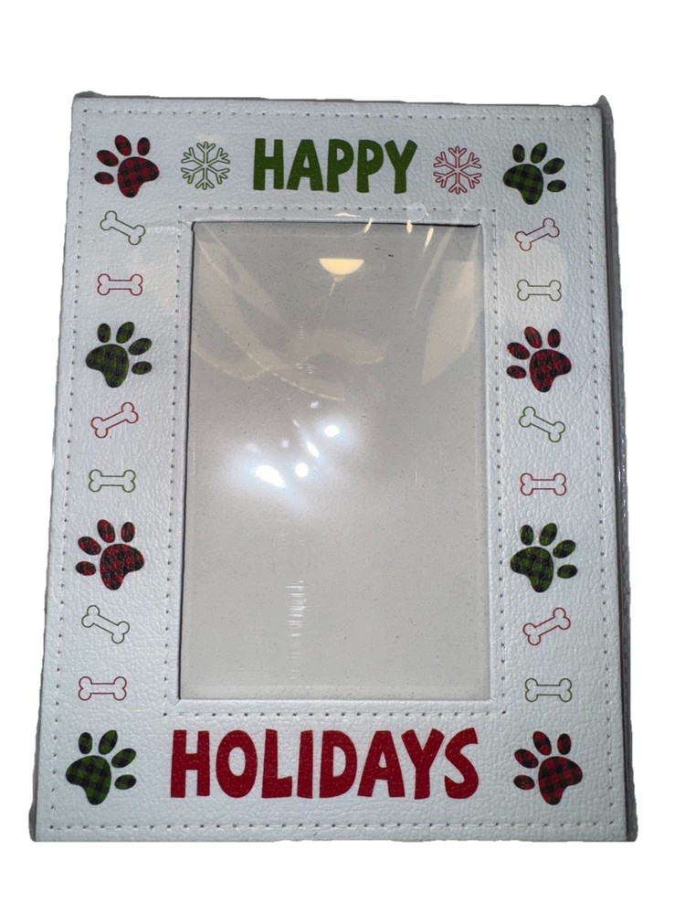 Pet Frame-Personalized Christmas Frame Leather Edge.