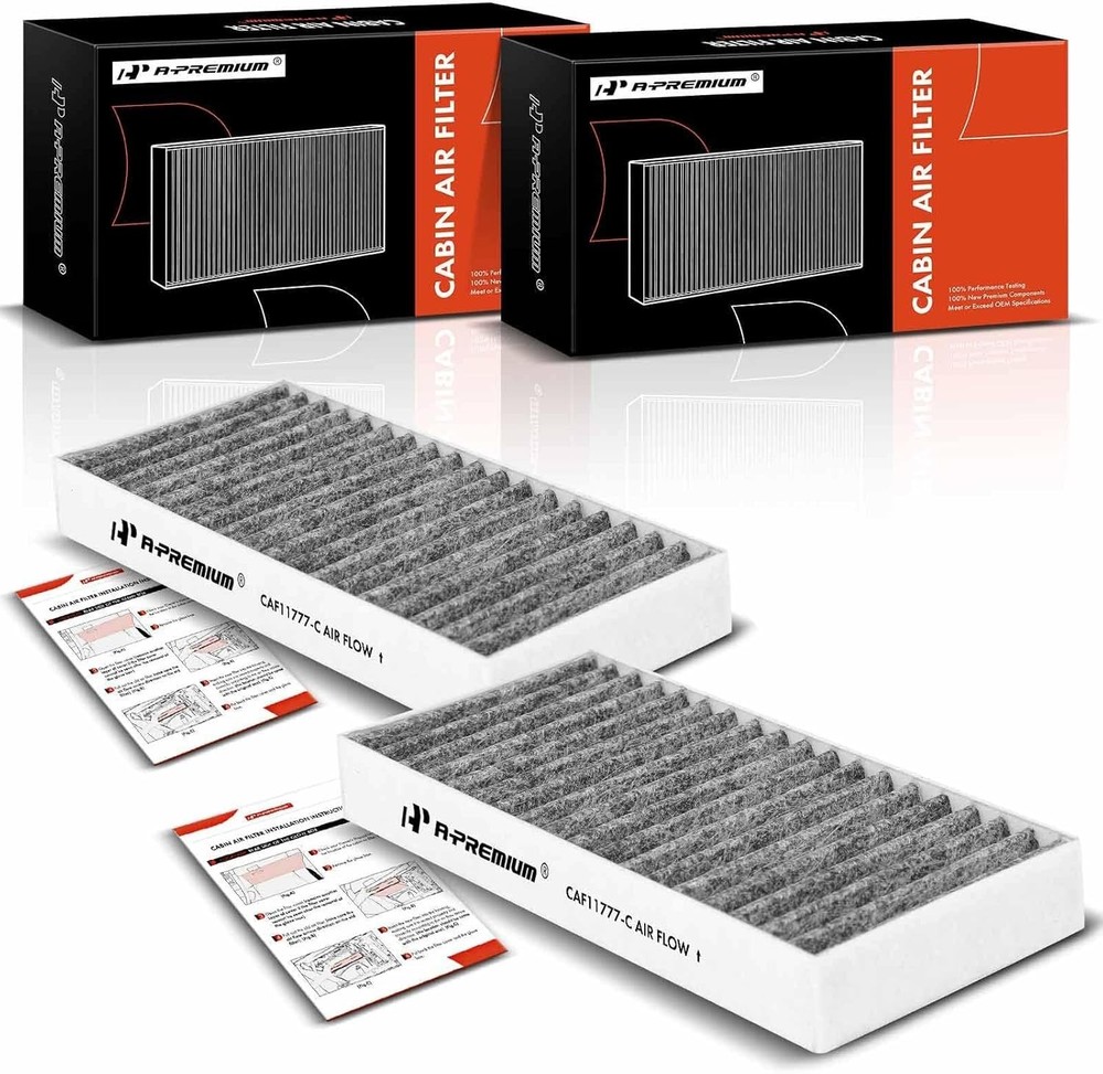 2-PC Cabin Air Filter with Activated Carbon Compatible with Jeep Models -
