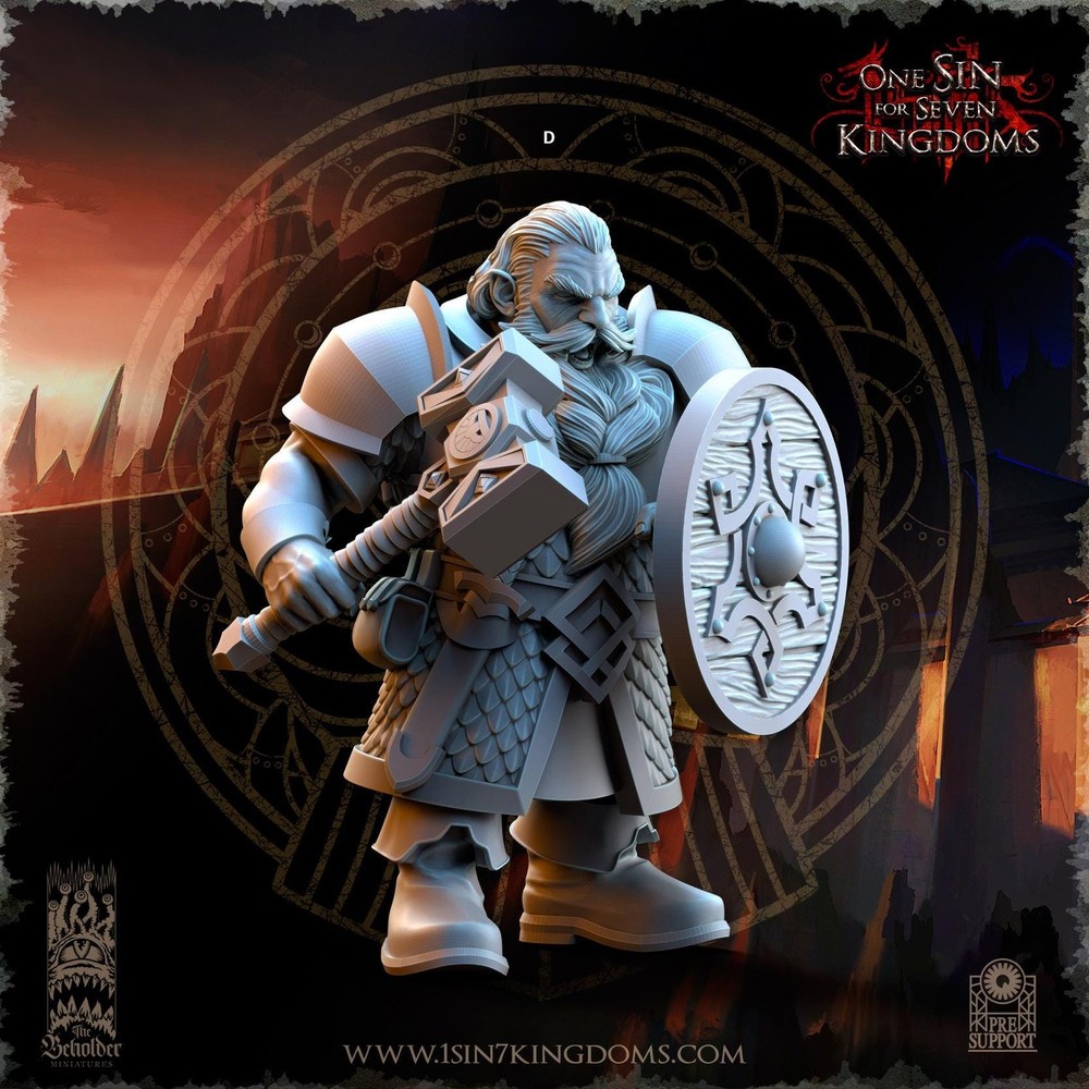Dwarven Kingdoms Warrior | The Beholder Miniatures