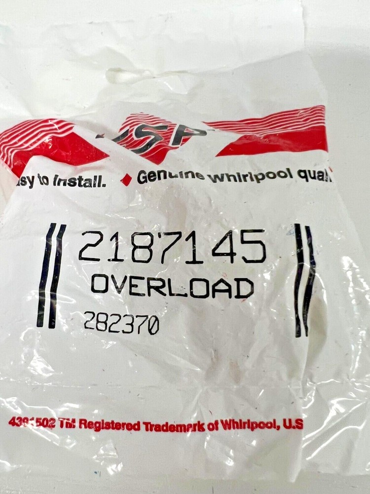 Genuine OEM Whirlpool Overload WP2187145 2187145