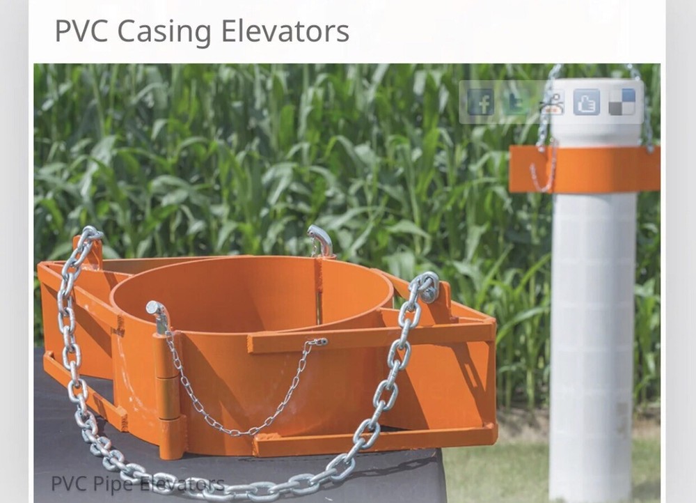 4-1/2” PVC pipe elevators (1 Pair) Brand New