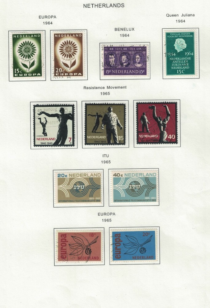 NETHERLANDS 1959-65 ISSUES ON 4 PAGES (JF-F)