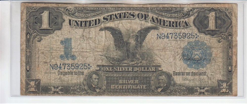1899 $1 Fr 228R Pre-Star Replacement Black Eagle Silver Certificate RARE!!!