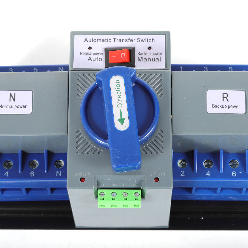 63A ATS Dual Power Automatic Transfer Switch for Generator Changeover Switch 4P