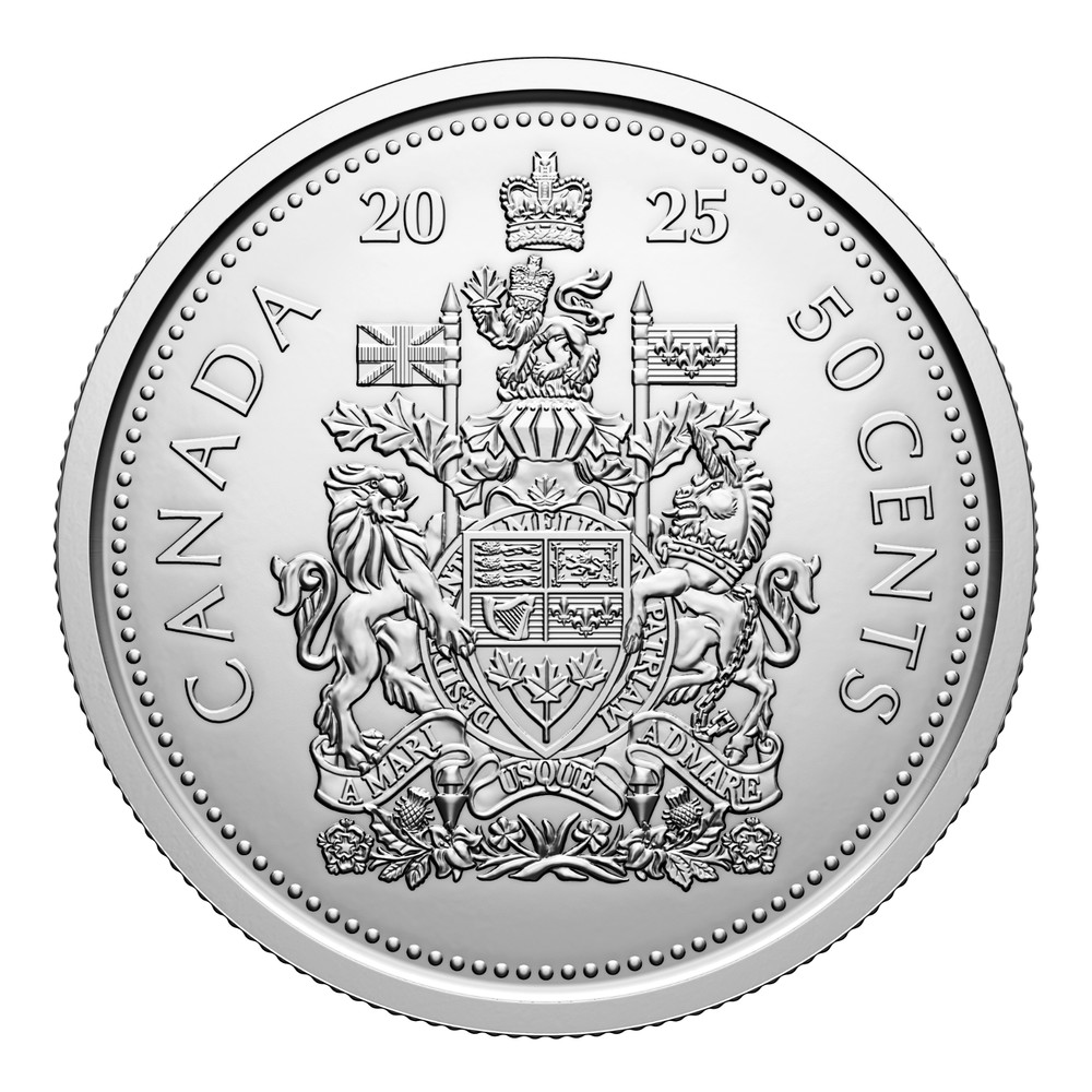 2025 Canada Half Dollar Special Wrap Roll – 25 Coins