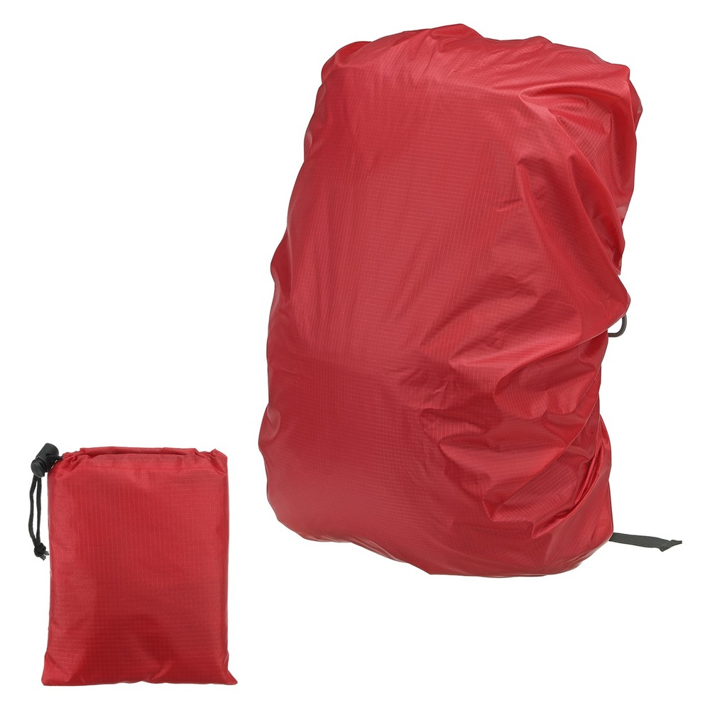 15-25L Backpack Rain Cover with Drawstring Bag, S, Red Checkered