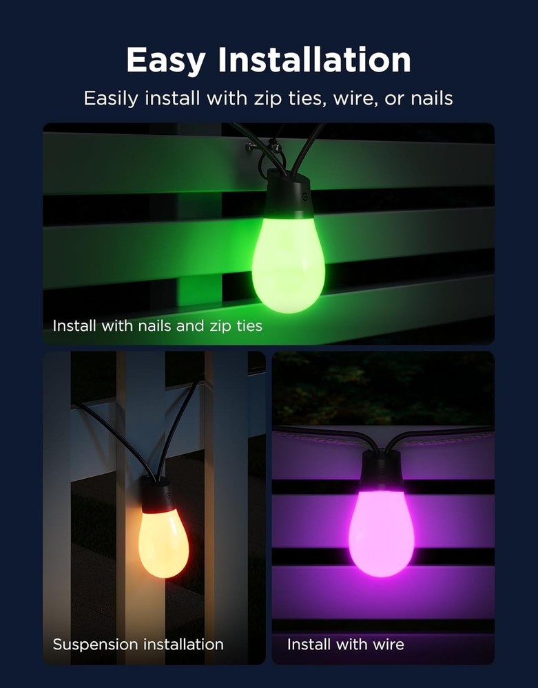 Govee Outdoor S14 Bulb String Lights 2 - 48ft